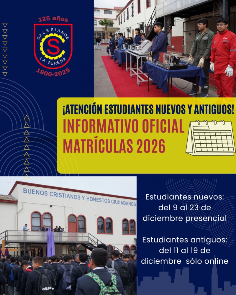 INFORMATIVO OFICIAL DE MATRÍCULA 2026