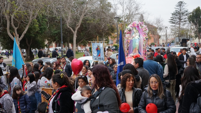 Procesión de María Auxiliadora: Celebración llena de gozo y alegría el corazón de la comunidad en la región de Coquimbo