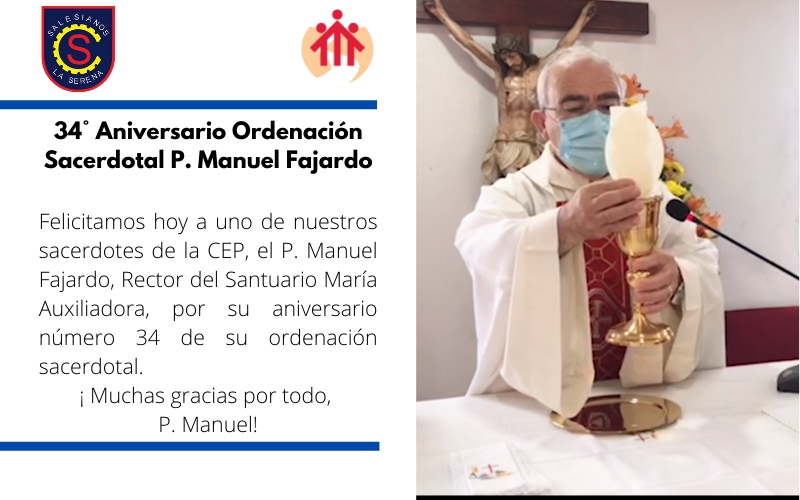 Aniversario 34 de Ordenación Sacerdotal del P. Manuel Fajardo