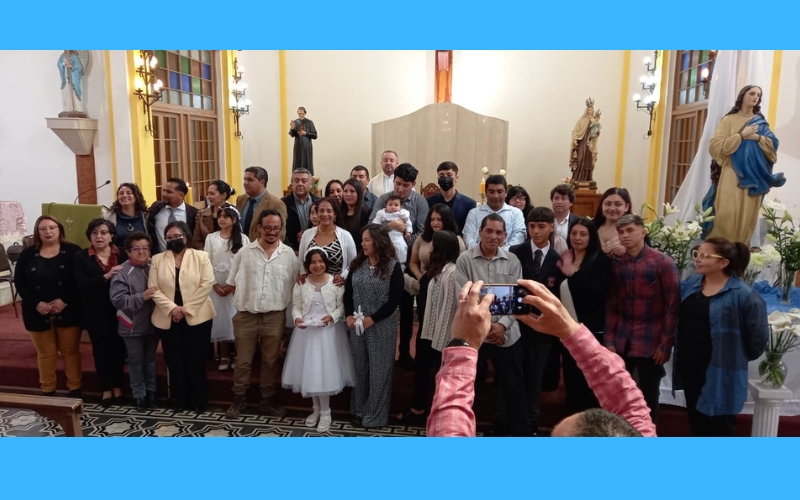 Celebración de bautizos en el Santuario María Auxiliadora