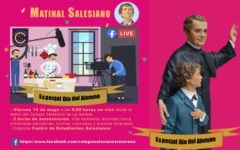 Colegio Salesiano de La Serena celebrará el Día del Alumno con entretenido matinal de televisión